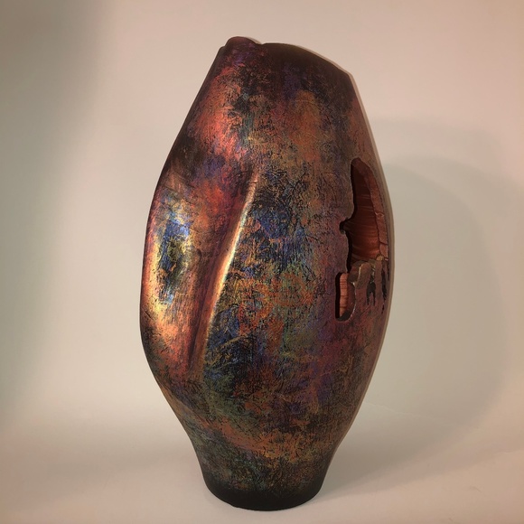 OOAK Original Tom Krueger Art Raku Pottery - Picture 3 of 8